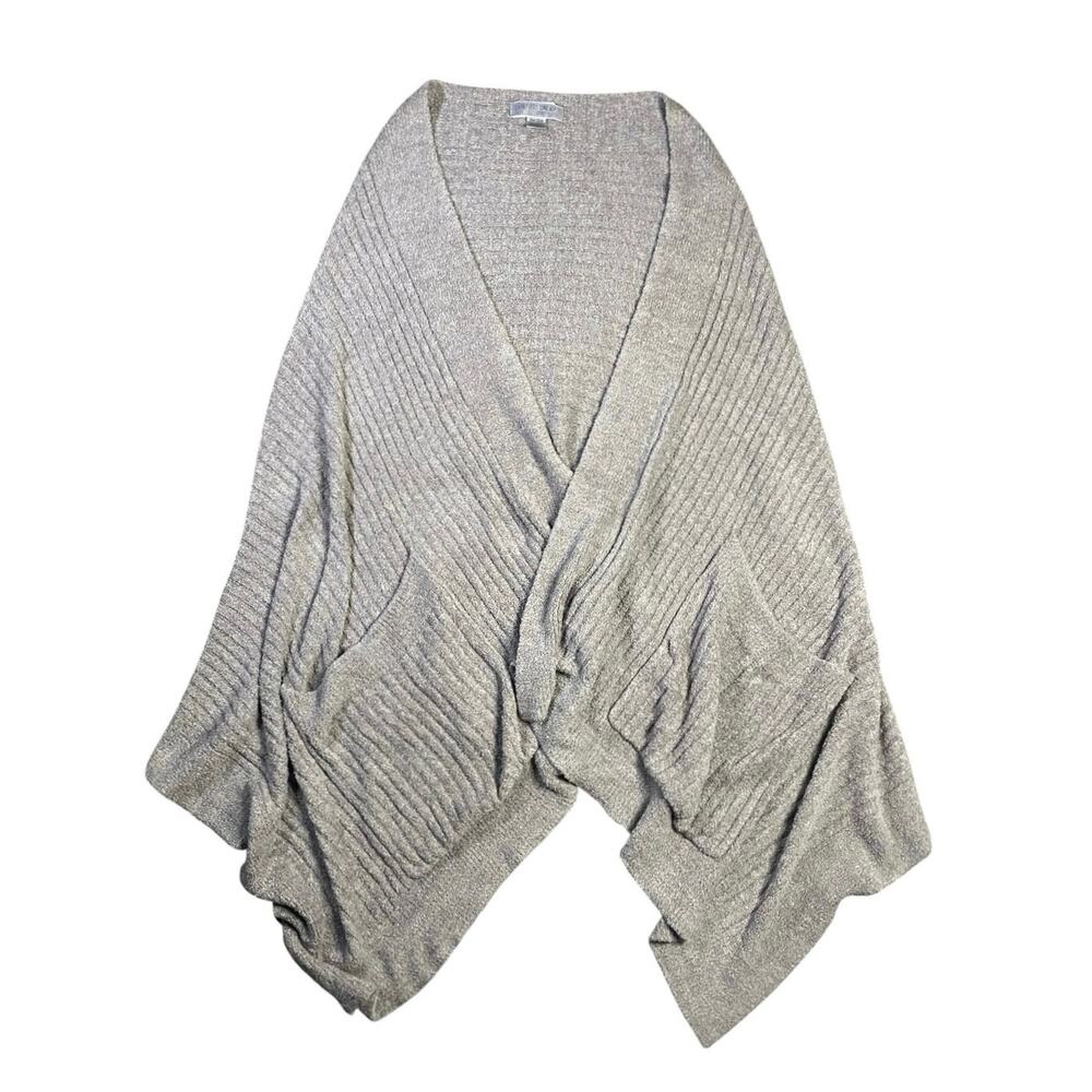 Barefoot Dreams CozyChicLite Patch Pocket Poncho Wrap - OS
